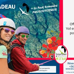 Bon cadeau Bourbon Parapente (Baptême Biplace Premium Noel)